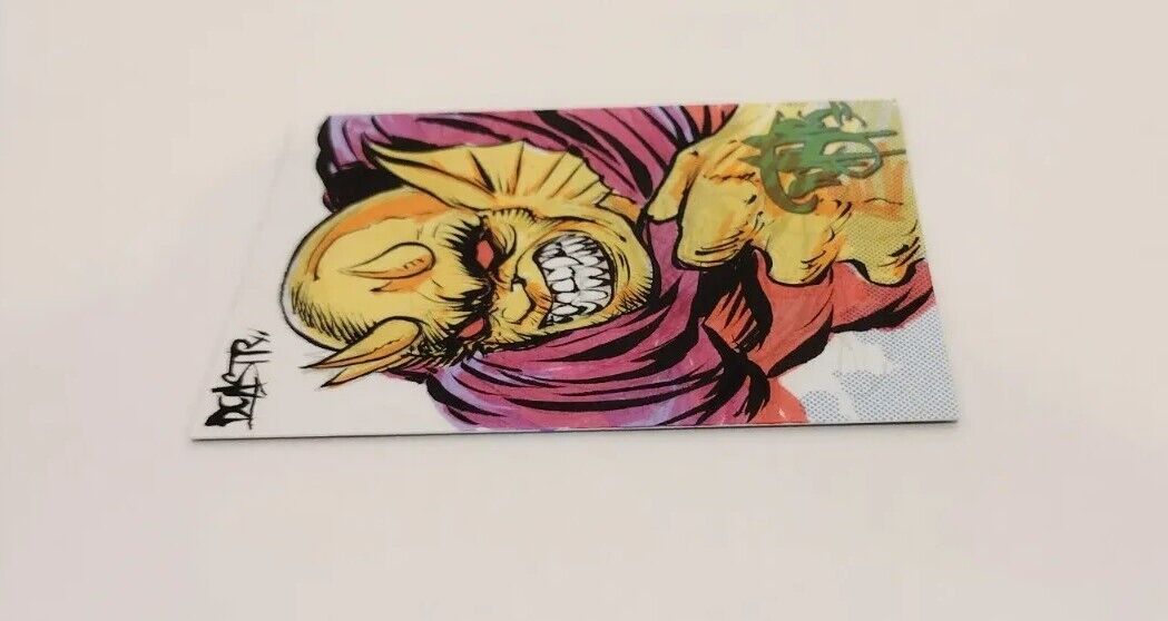 DCastr Iron Claw Series Personal Sketch Card Original 1/1 Art W The Demon Holder