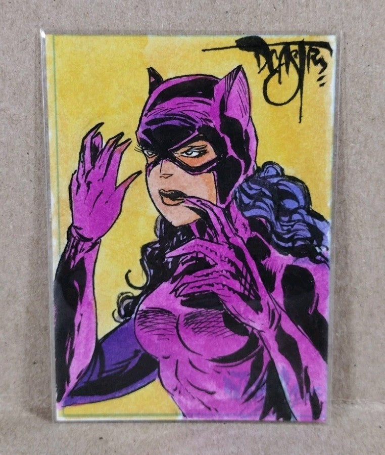 Dave Castr Crusin (2025) OAC Sketch Card W Original DC Comic Catwoman Art