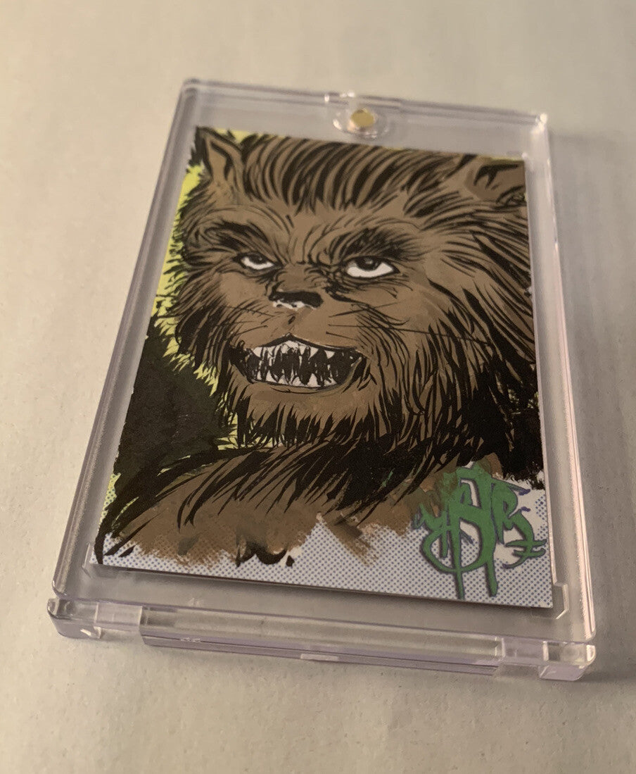 Dave Castr Original Sketch Card Original 1/1 Cat Boy Art W Holder