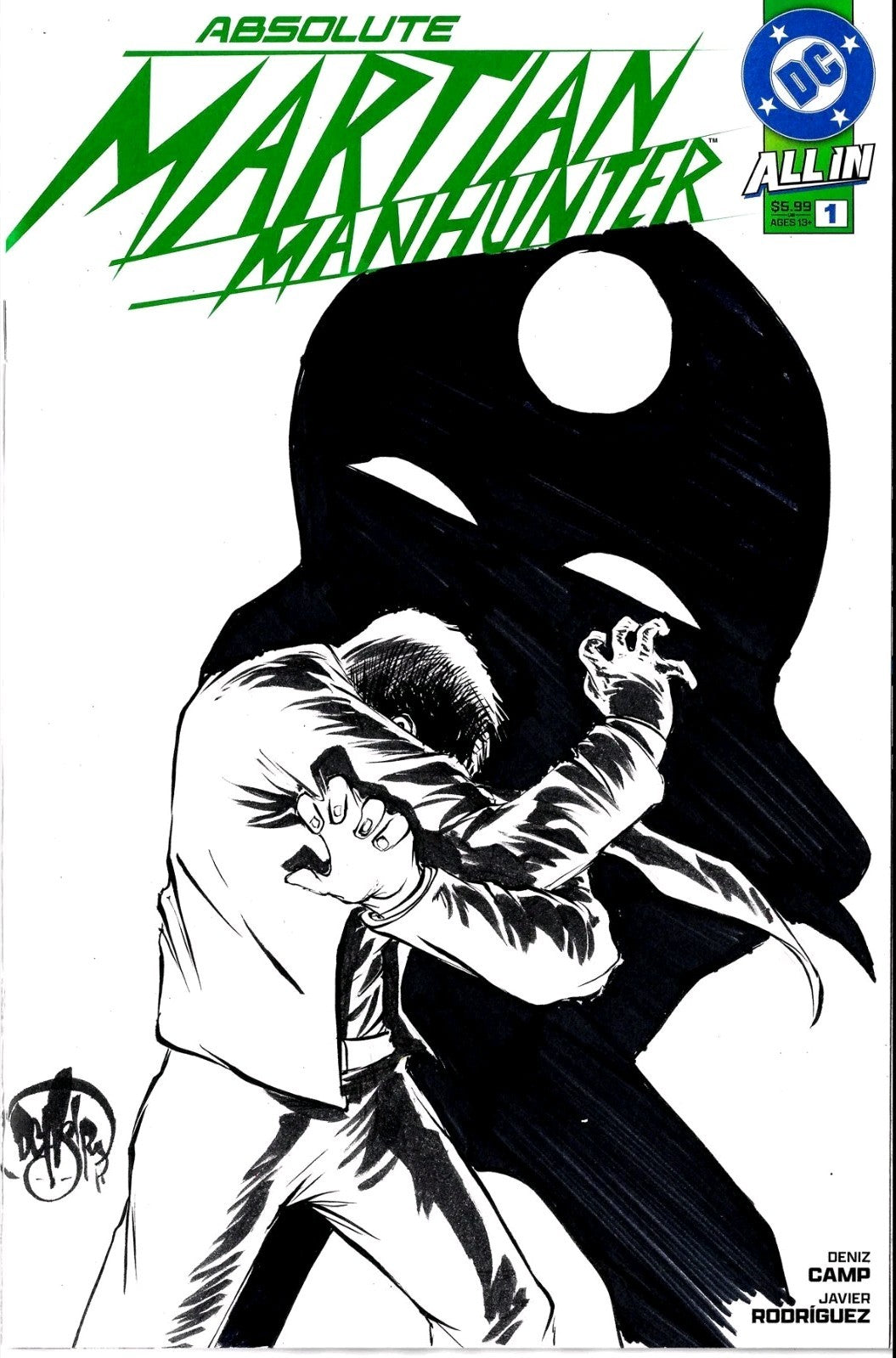 Absolute Martian Manhunter #1 (2025) DC Sketch Variant Cvr W Original DCastr Art