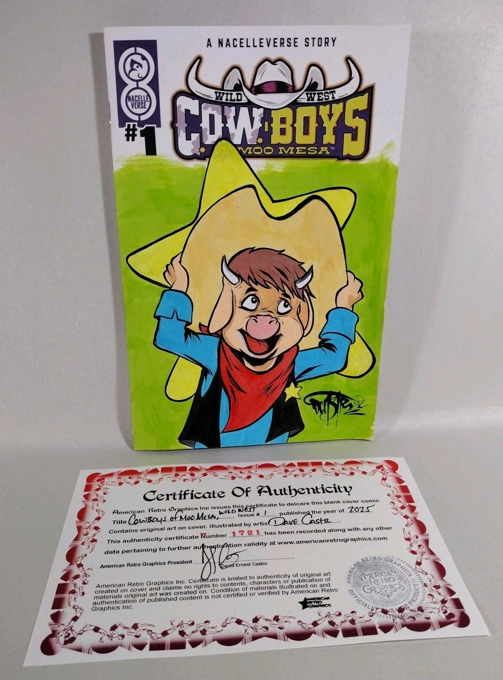 Cowboys Of Moo Mesa #1 (2025) Nacelle Comic Sketch Cover W Original DCastr Art