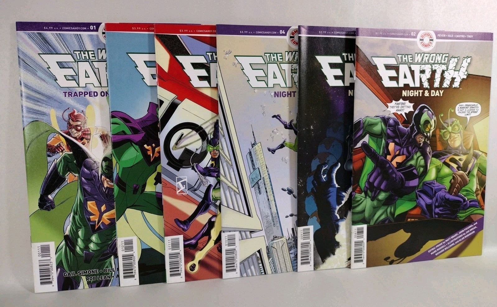 Wrong Earth Day And Night (2021) Ahoy Comic Lot #2-6 + Trapped On Teen Planet NM