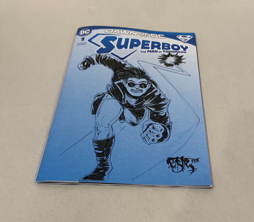 SUPERBOY MAN OF TOMORROW #1 Blank Cover Variant Comic w Original DAVE CASTR Art