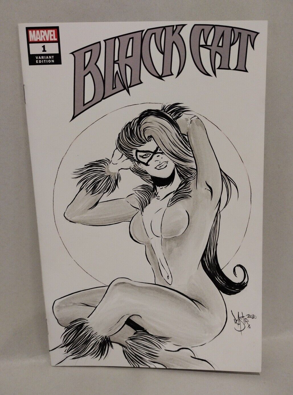 Black Cat #1 (2019) Marvel Comic Blank Sketch Variant W Original Dave Castr Art