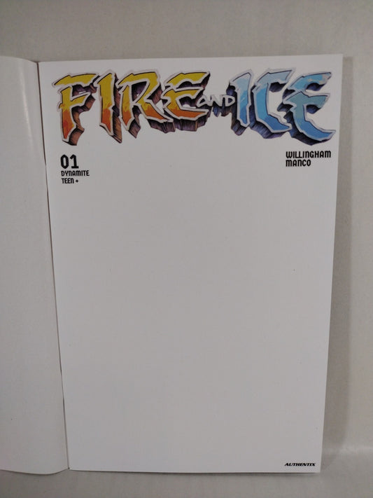 Fire And Ice #1 (2023) Dynamite Comic White Blank Sketch Cover Variant NM