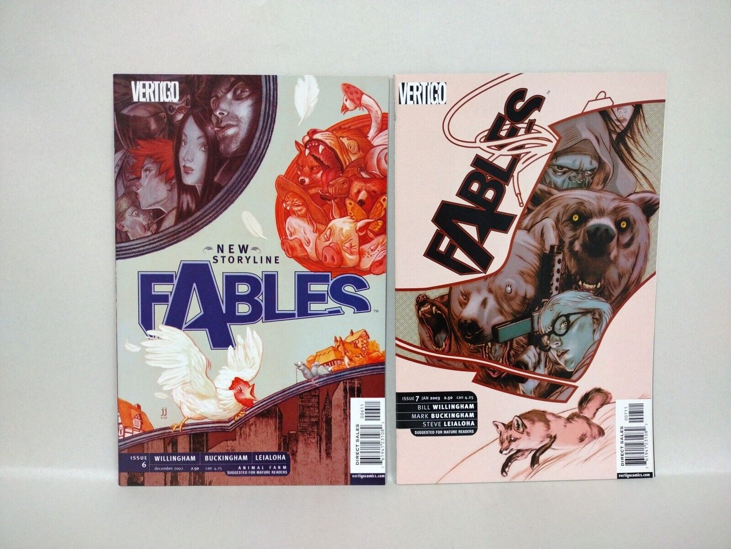 Fables (2002) DC Vertigo Comic Lot Set #2 3 4 5 6 7 8 9 10 11 James Jean Covers