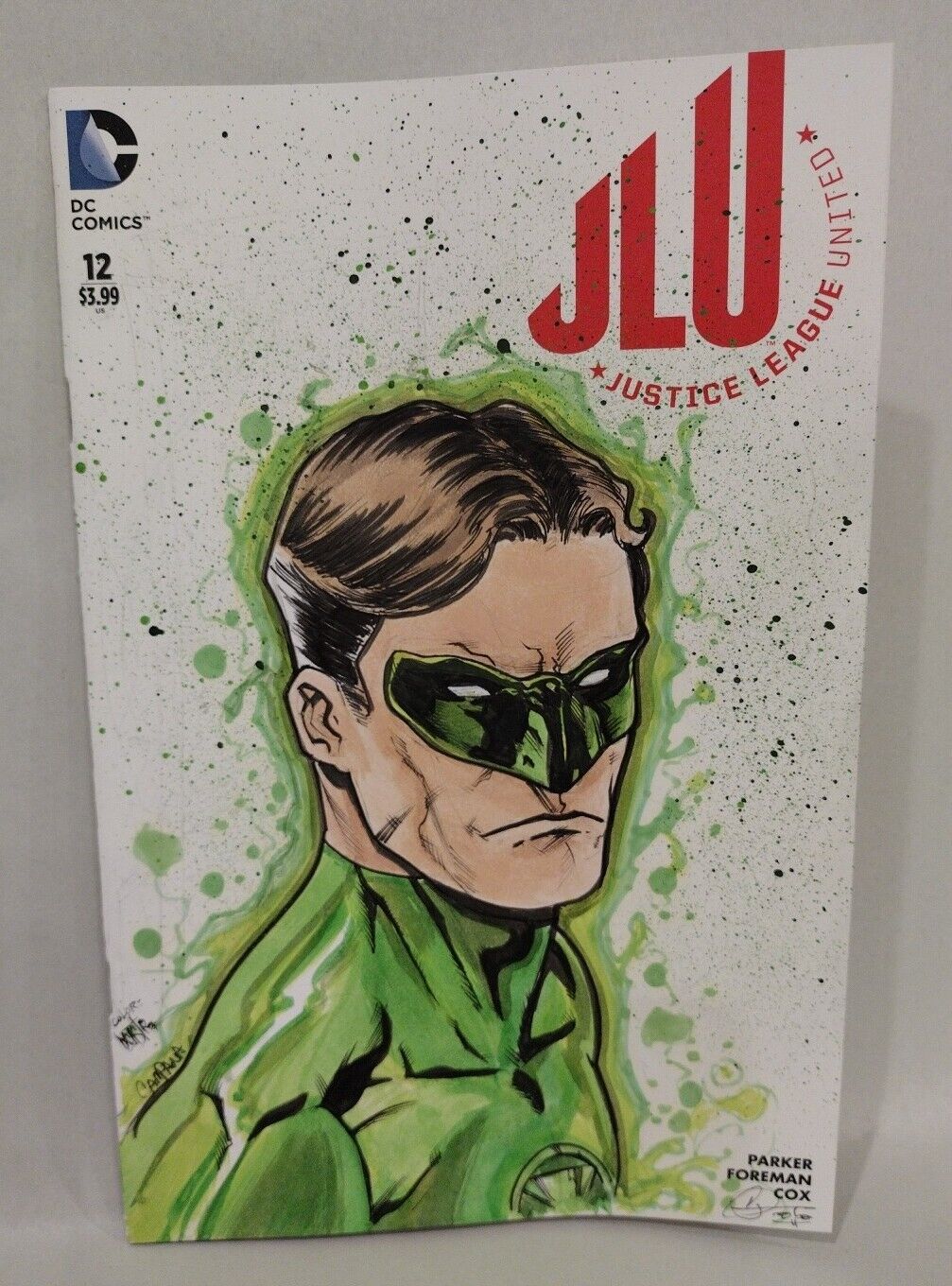 Justice League United JLU #12 DC Comic Sketch Variant W Original Campana Art 