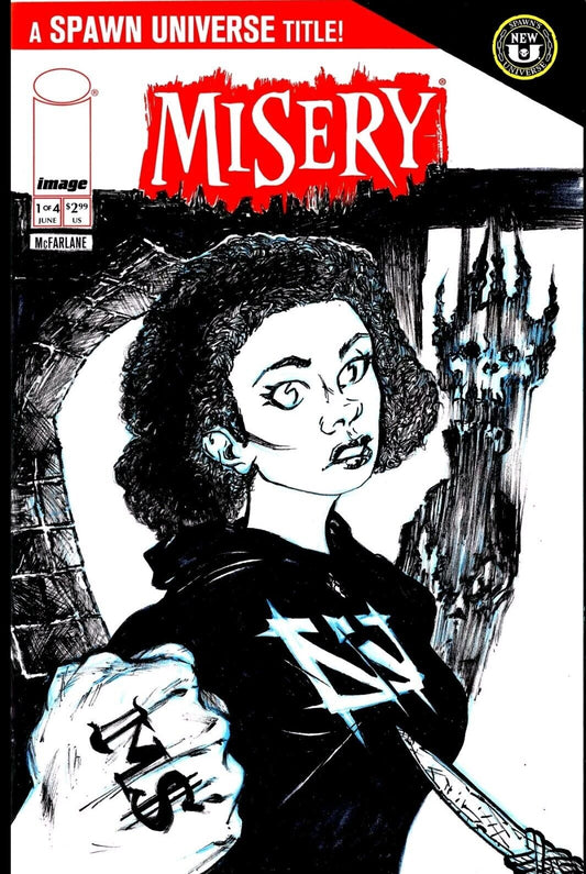 Misery 1 (2024) Image Comic Sketch Cover Variant W Original Cyan JAG Art