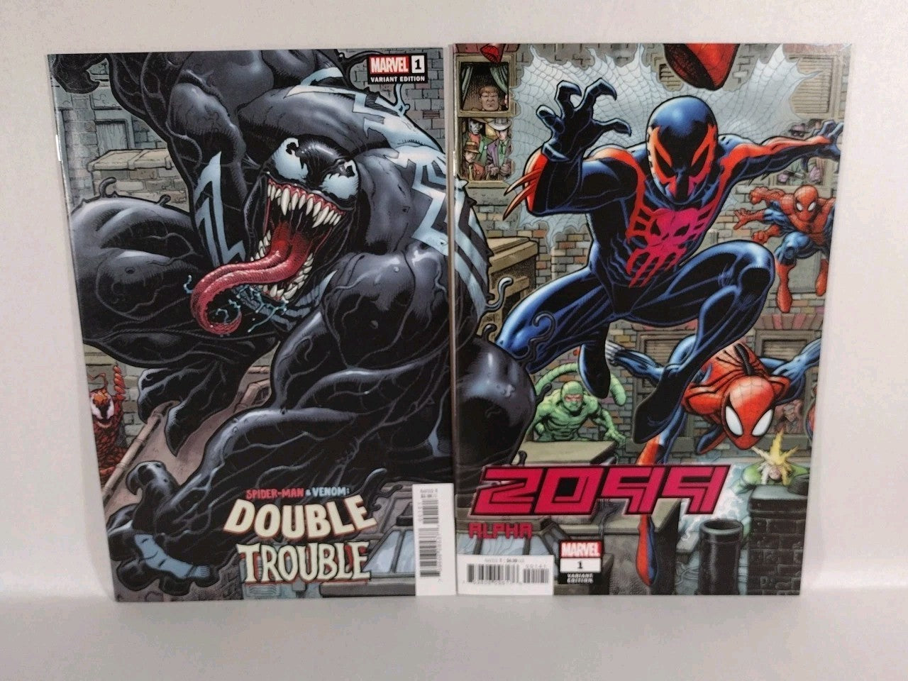 Spider-Man (2020) Marvel Comic Connecting Puzzle Variant Set Amazing 2099 Symbio