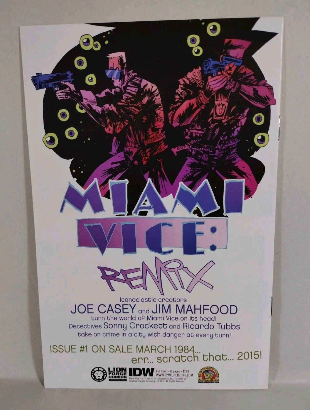 MIAMI VICE REMIX #1 (2015) IDW Preview Ashcan Comic Joe Casey Jim Mahfood NM