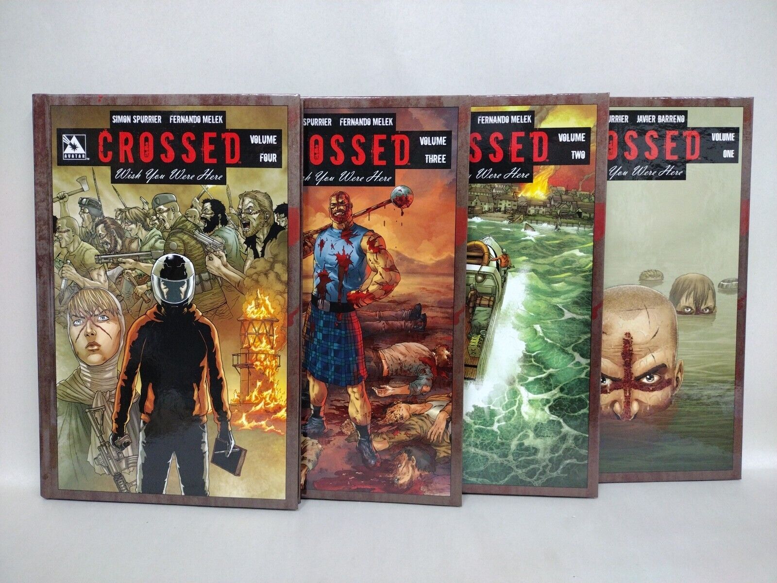 Crossed Wish You Were Here (2012) Complete Avatar Press HC Set Vol 1 2 3 4 New