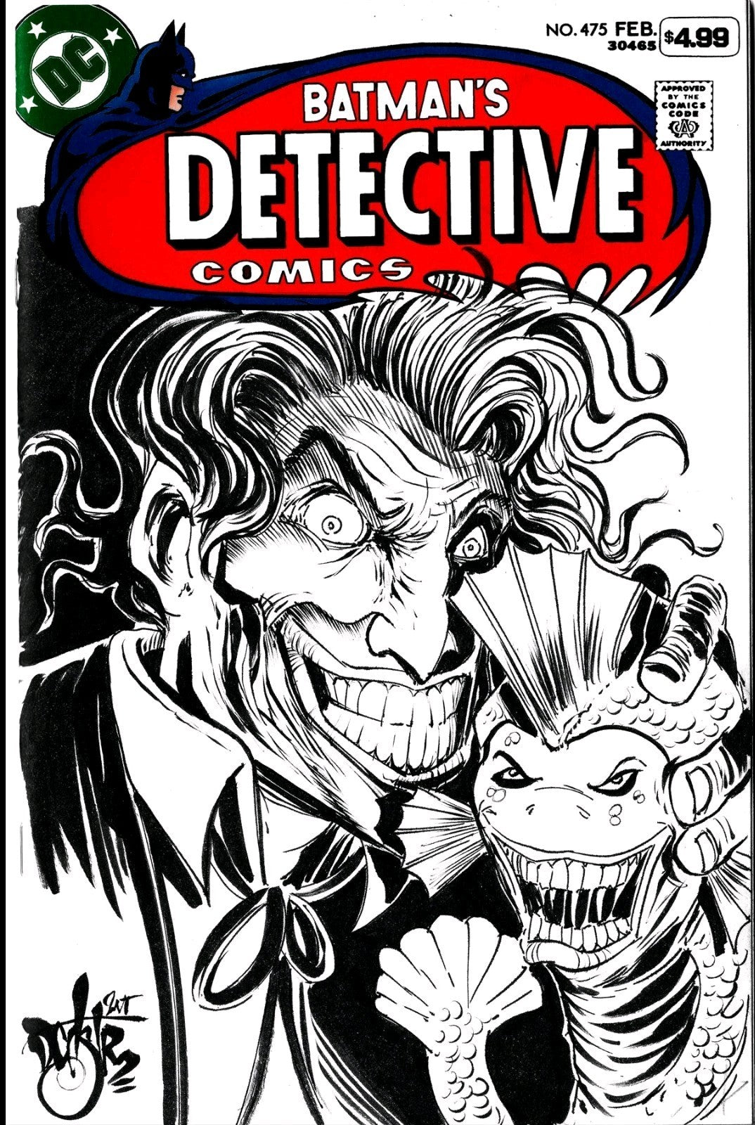 Detective Comics #242 (2026) DC Sketch Cover Variant W Original DCastr Joker Art
