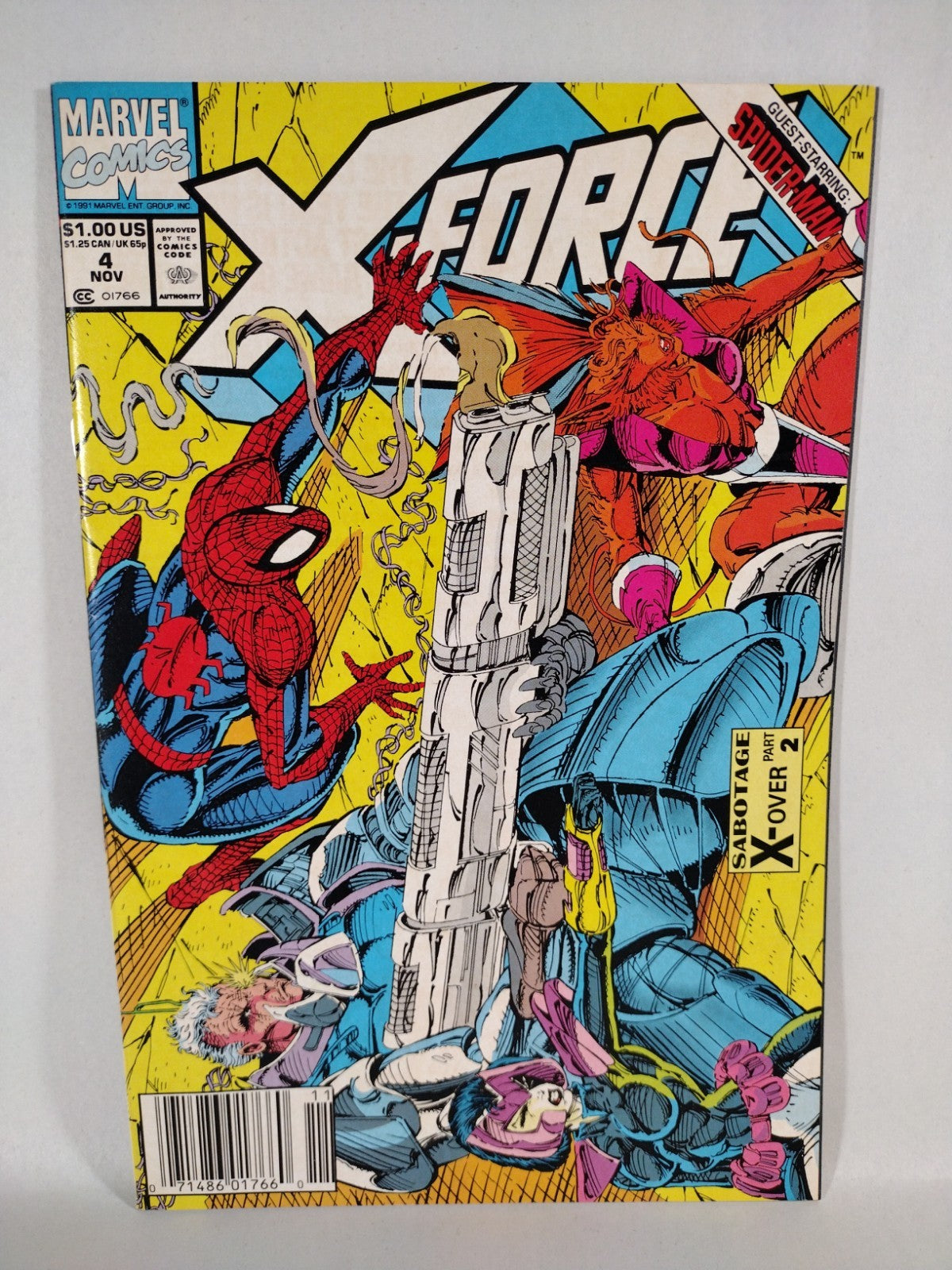 X-Force Marvel Comic Lot #1 1 2nd Gold 2-4 Spider-Man #16 Marvel Age #102 VF+