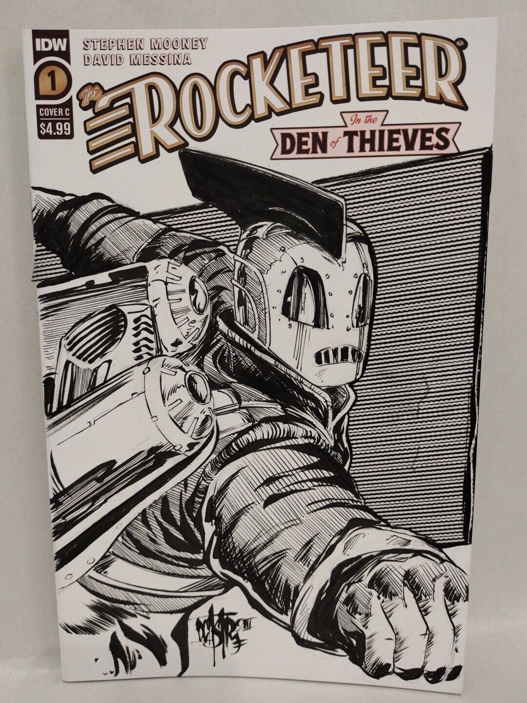 Rocketeer Den of Thieves #1 (2023) IDW Sketch Variant Cover Comic W Original Art