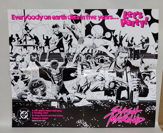 Slash Maraud (1987) DC Comics Promotional Poster Paul Gulacy 17 X 21 Unused 