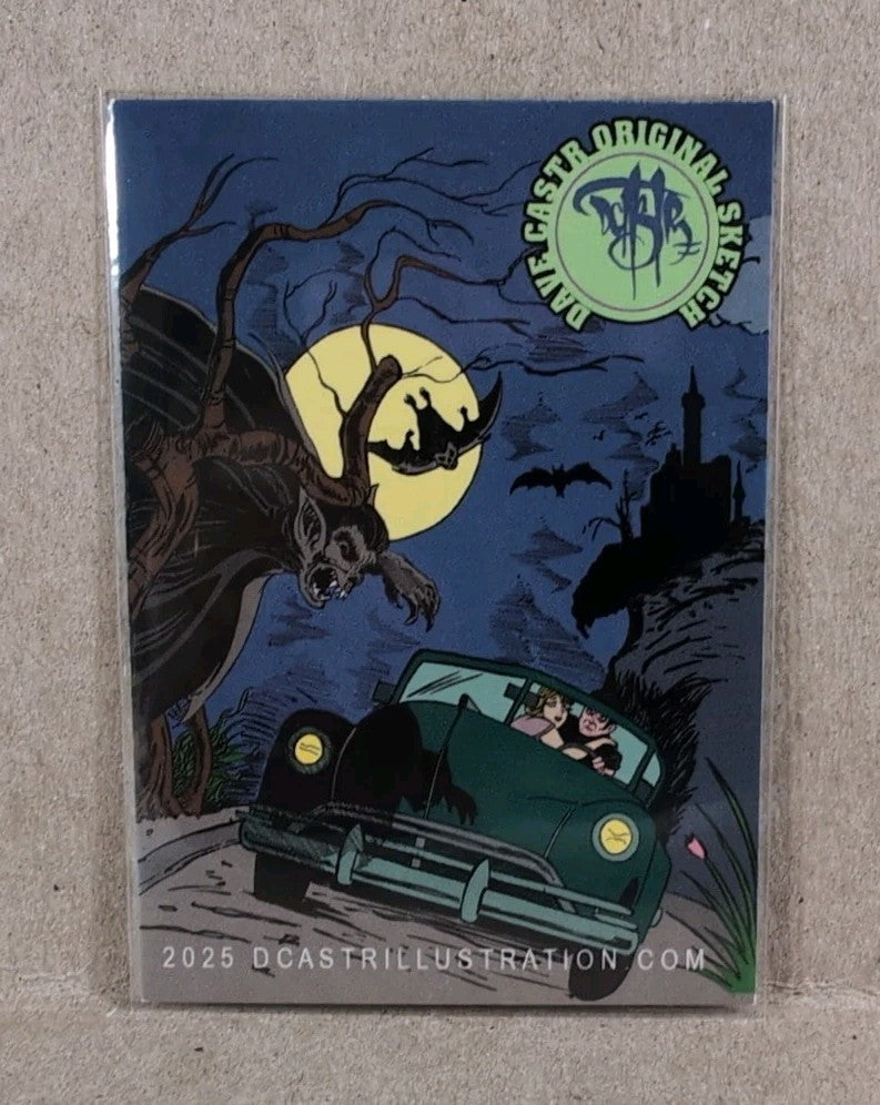 Dave Castr Crusin (2025) OAC Sketch Card W Original Harvey Comic Wendy Witch Art