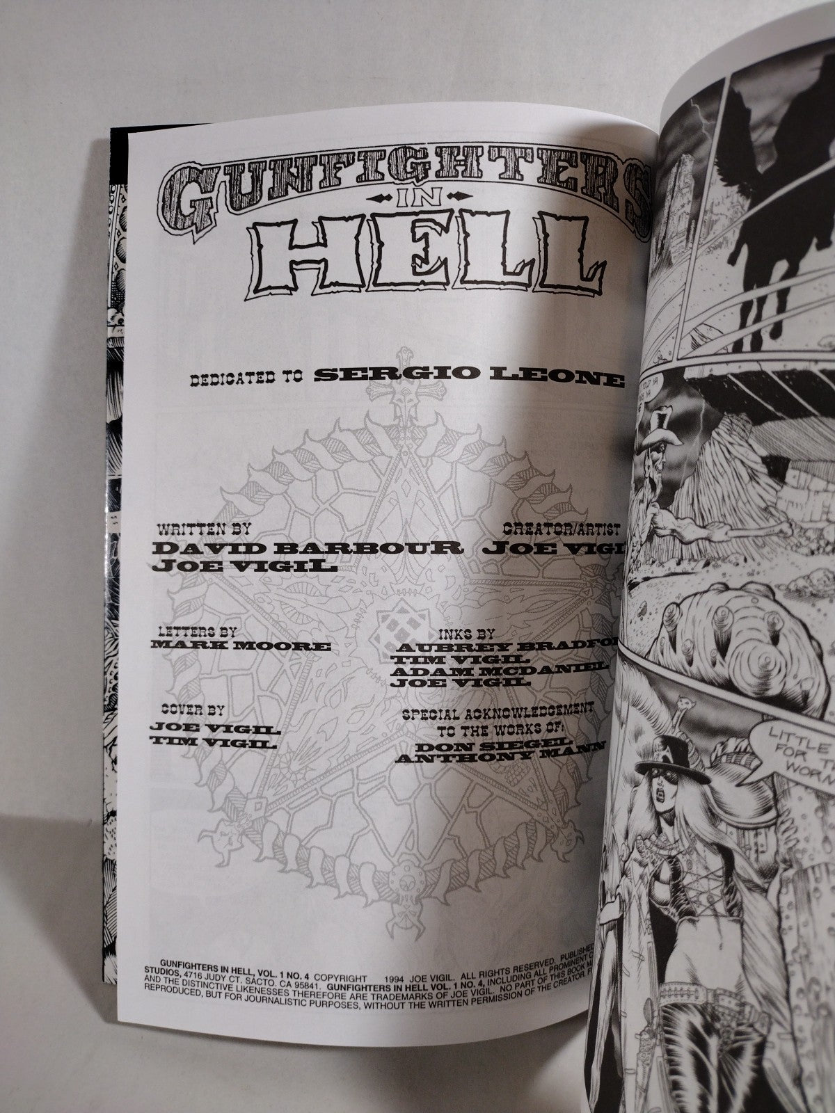 Gunfighters In Hell (1993) Rebel Studios Joe Vigil Comic Lot Set #1 2 4 5