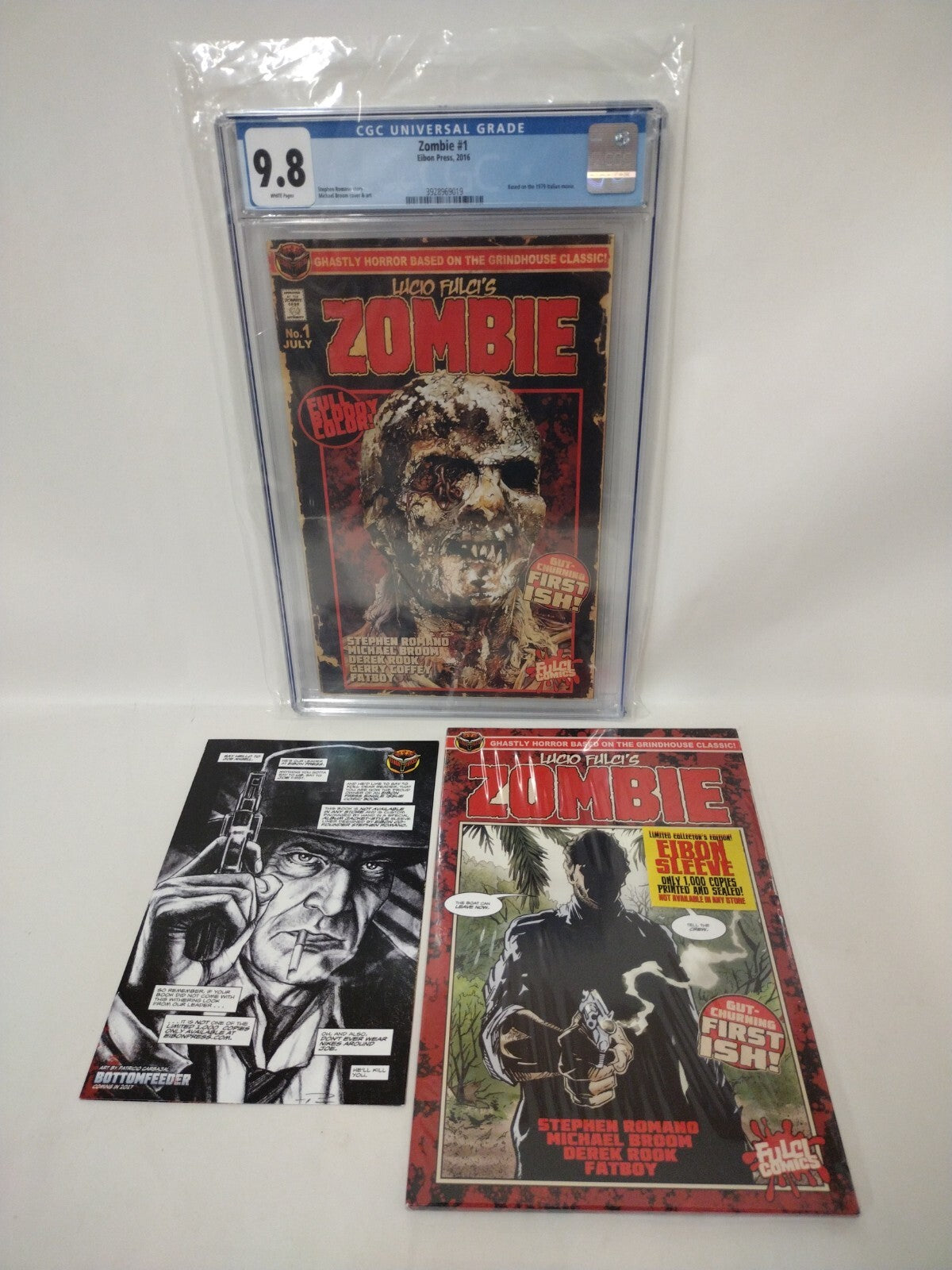 Lucio Fulci ZOMIBIE #1 (2016) Variant Cover Eibon Press Comic CGC 9.8 NM 1:1000