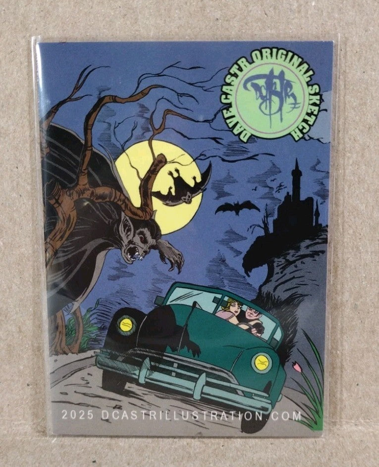 Dave Castr Crusin (2025) OAC Sketch Card W Original Malibu Comics Mantra Art