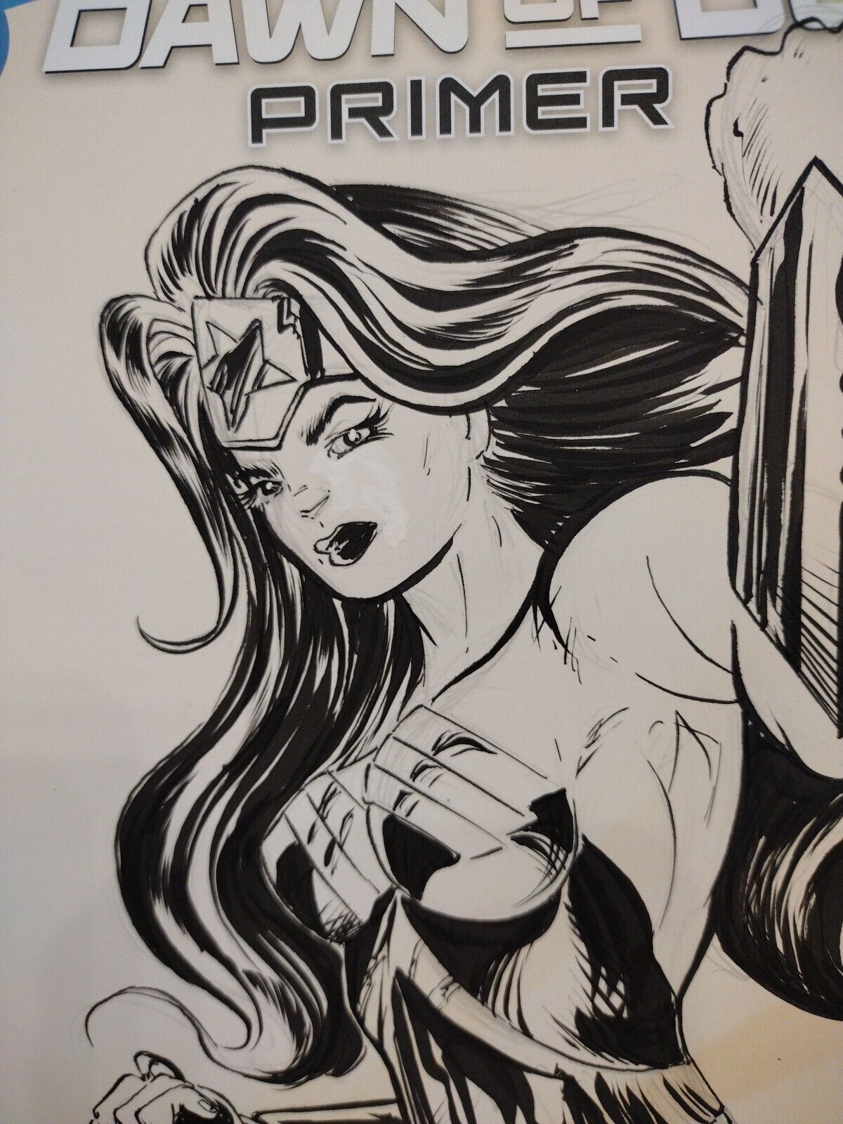 Dawn Of DC #1 (2023) Sketch Variant Comic W Original Dave Castr Wonder Woman Art