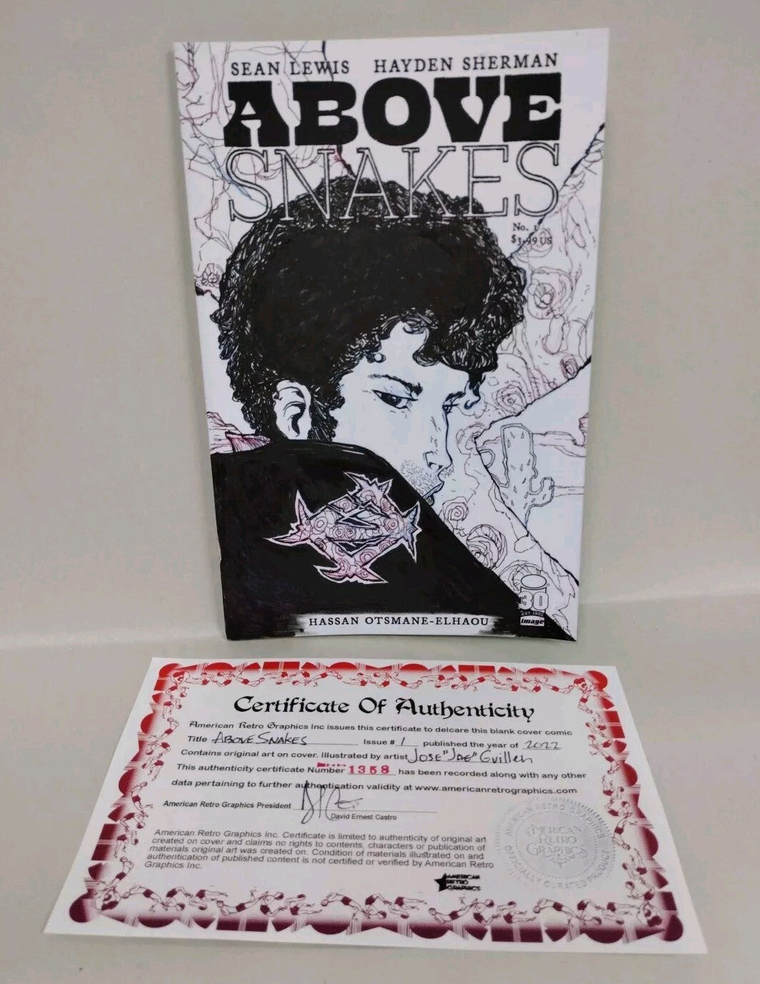 Above Snakes #1 (2022) Image Blank Cover Comic w Original Dirt Art Jose Guillen