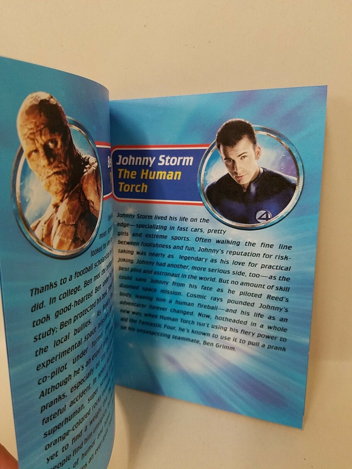 Fantastic Four (2005) Movie Merchandising Ashcan Character Bios Chris Evans