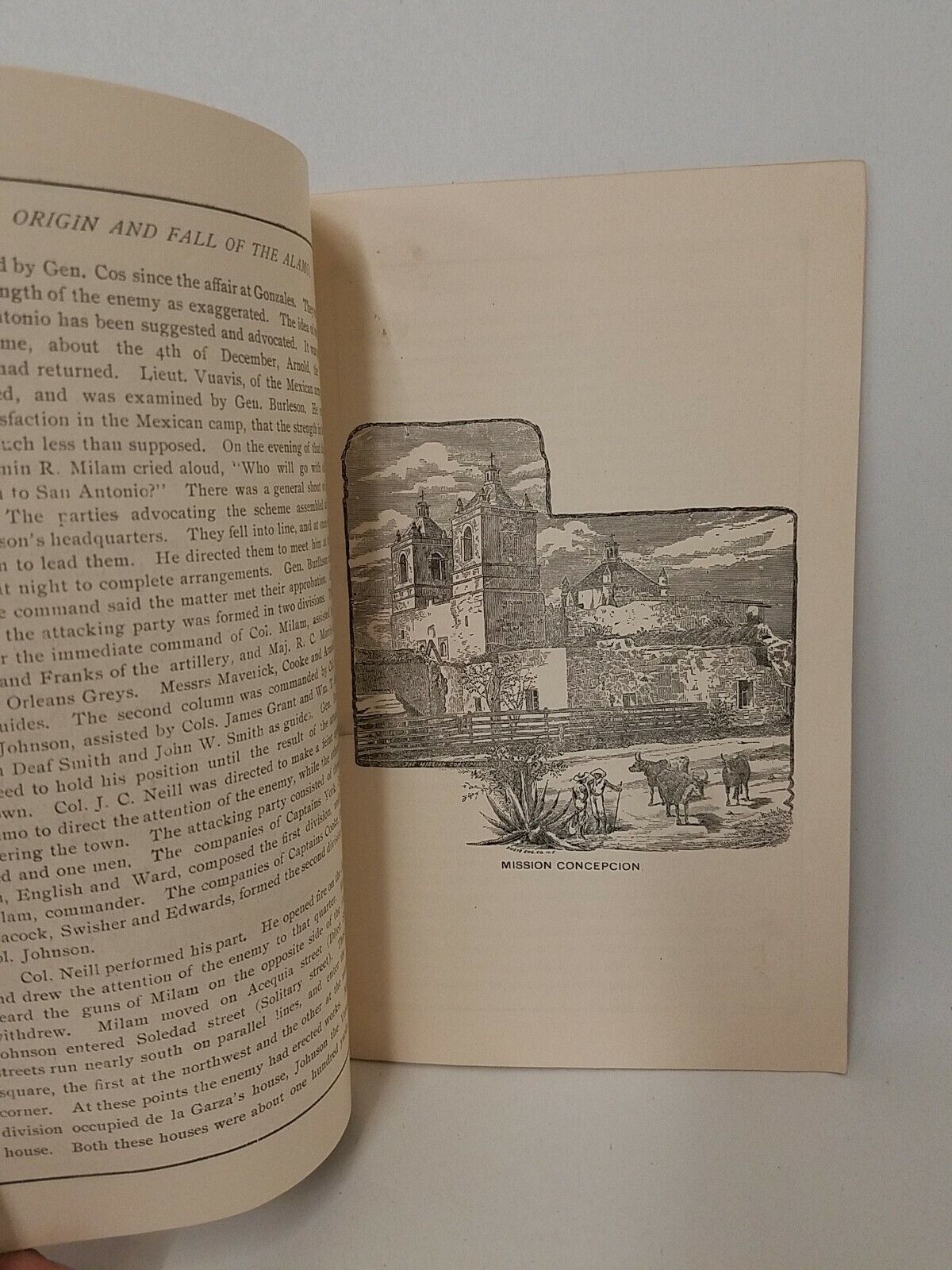 Origin And Fall Of The Alamo 1836 (1896) 1st Print Col. JNO. S. Ford w Illust.