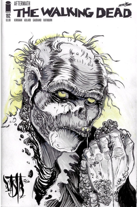 WALKING DEAD #192 (2019) Image Comic Sketch Cover w Original Dave Castr Art