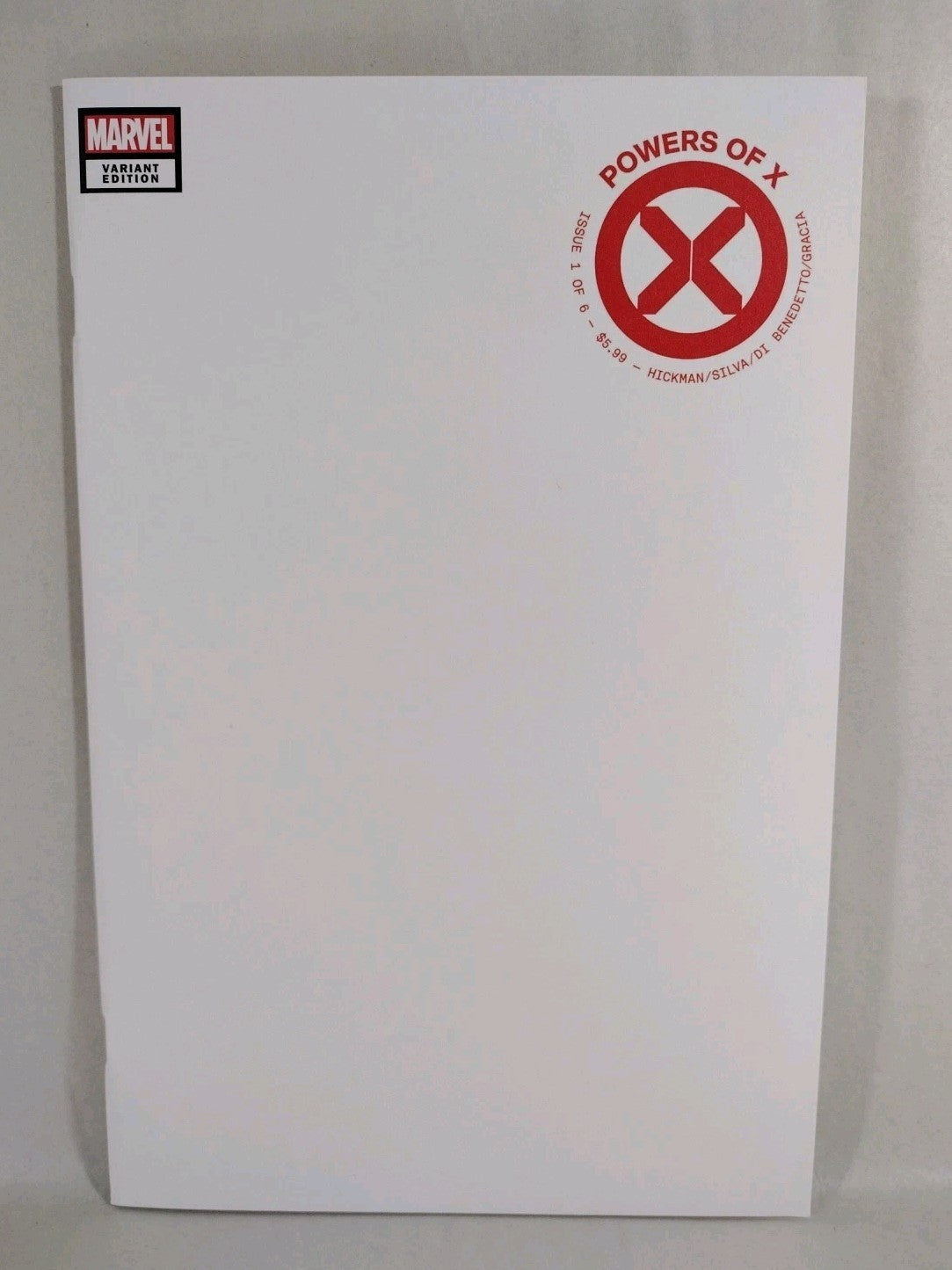 Powers Of X #1 (2019) Marvel Comic Blank Sketch Variant Cover NM