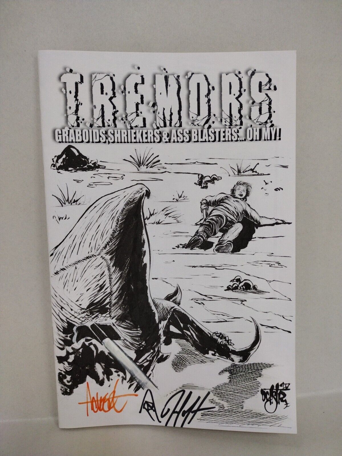 TREMORS #1 (2024) Aequitas Comic Sketch Cover W Original Dave Castr Graboid Art