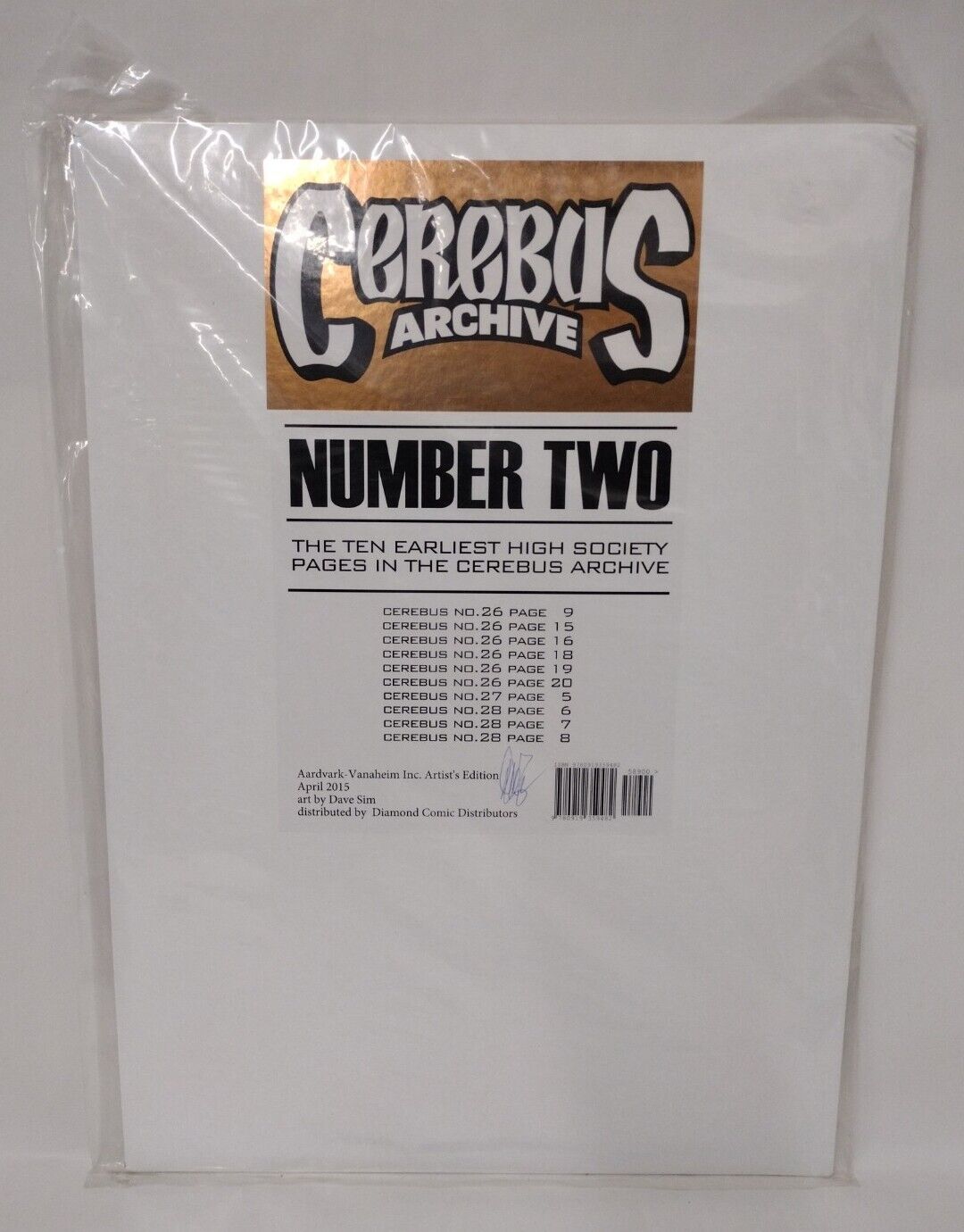 CEREBUS ARCHIVE (2014) Print Set 1 2 3 Artist Ed Portfolio Dave Sim Signed New