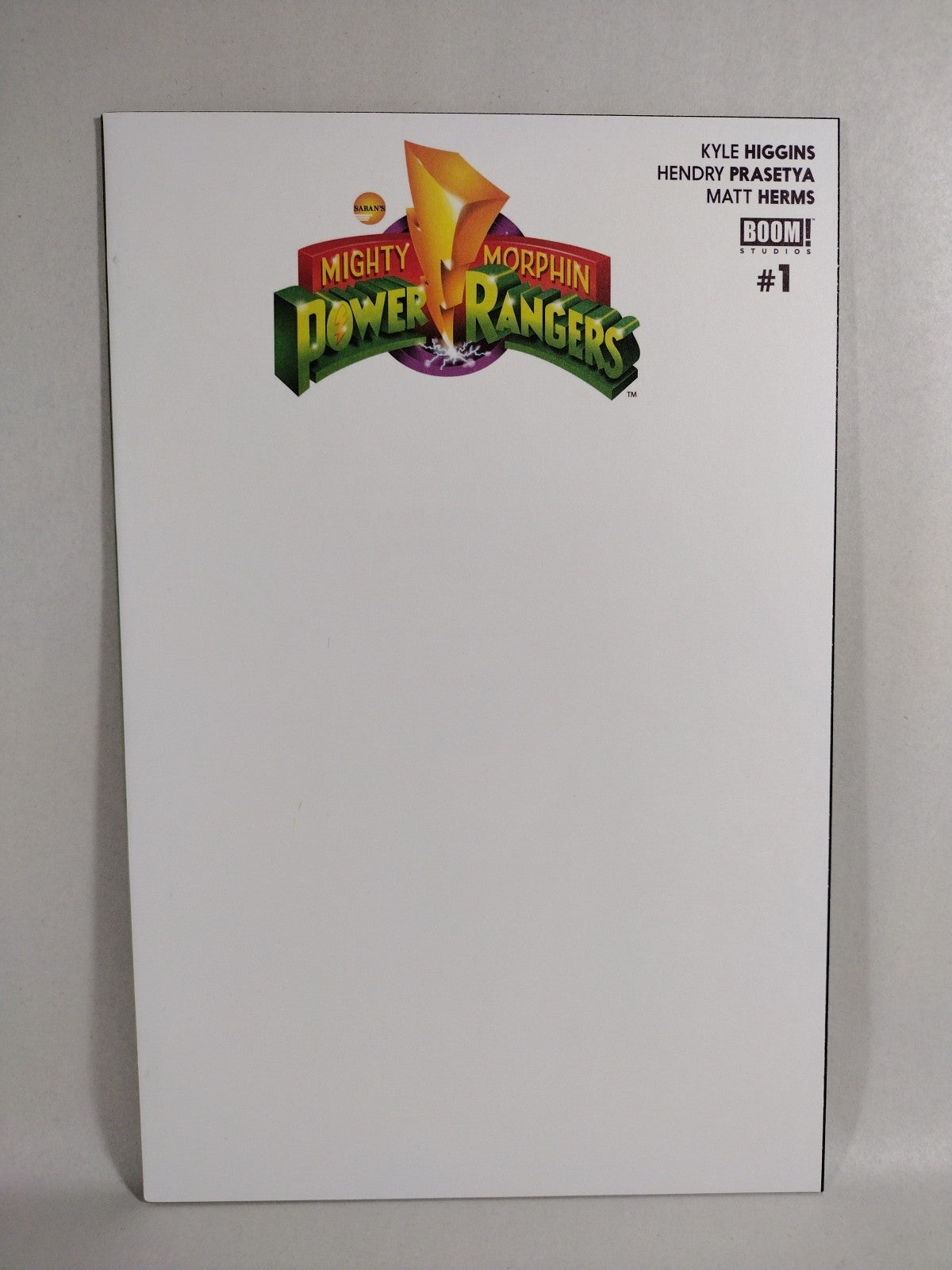 Mighty Morphin Power Rangers #1 (2016) Boom Blank Cover Variant Comic NM