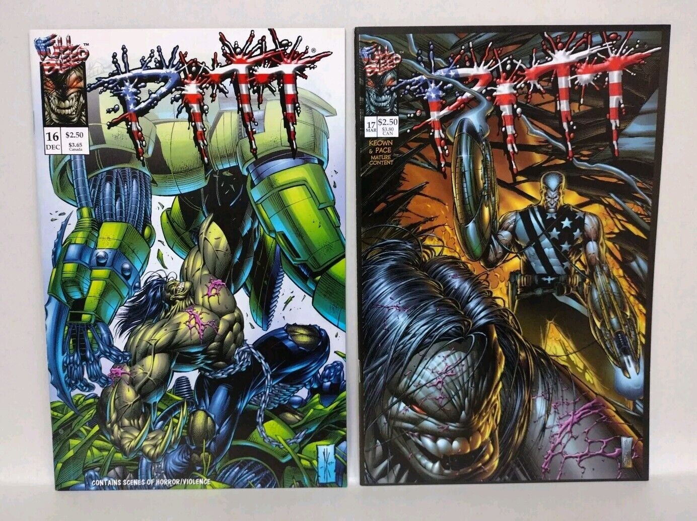 Pitt (1997) Full Bleed Studios Dale Keown Comic Lot Set #16 17 NM