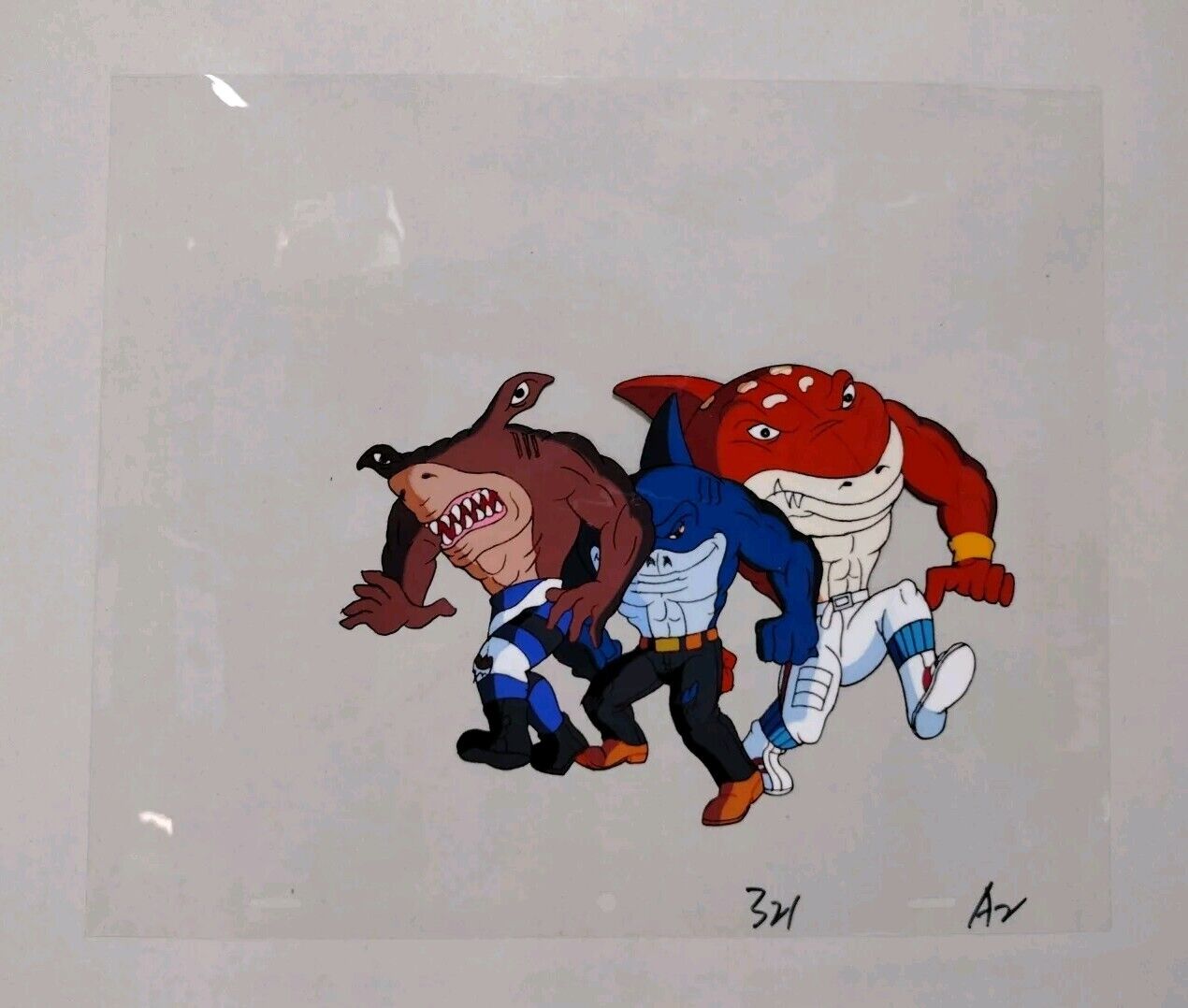 Street Sharks 1996 Original Animation Production Cel Slammu Streex Jab W Drawing