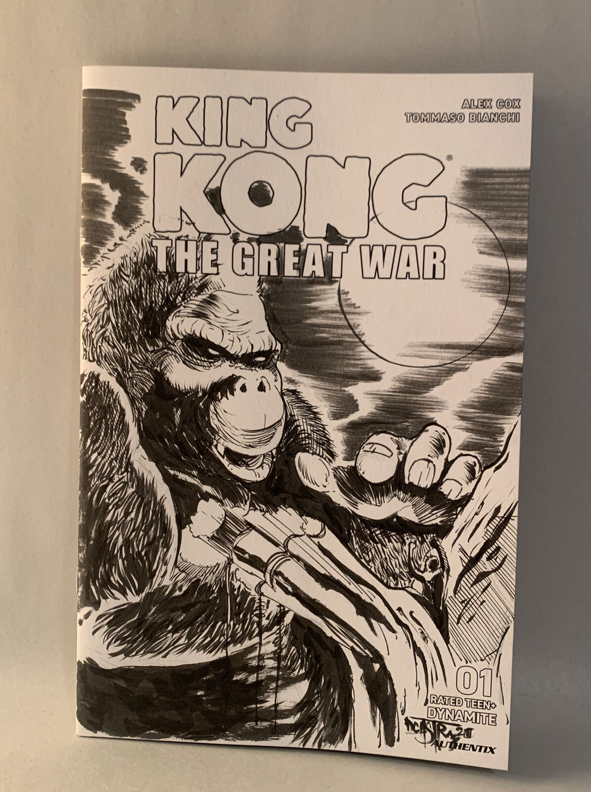 King Kong The Great War #1 (2023) Blank Sketch Cover Comic W Original DCastr Art