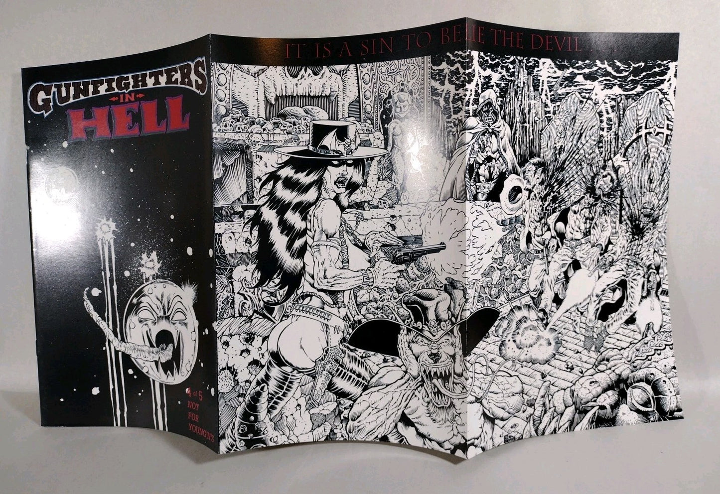 Gunfighters In Hell (1993) Rebel Studios Joe Vigil Comic Lot Set #1 2 4 5