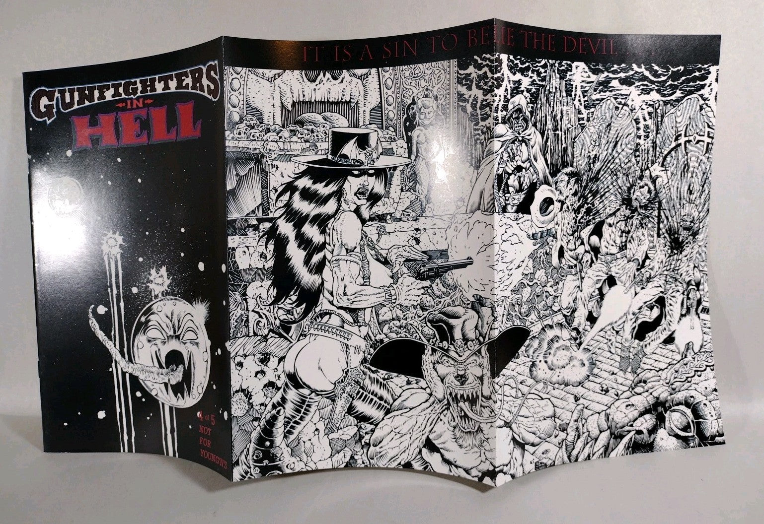 Gunfighters In Hell (1993) Rebel Studios Joe Vigil Comic Lot Set #1 2 4 5