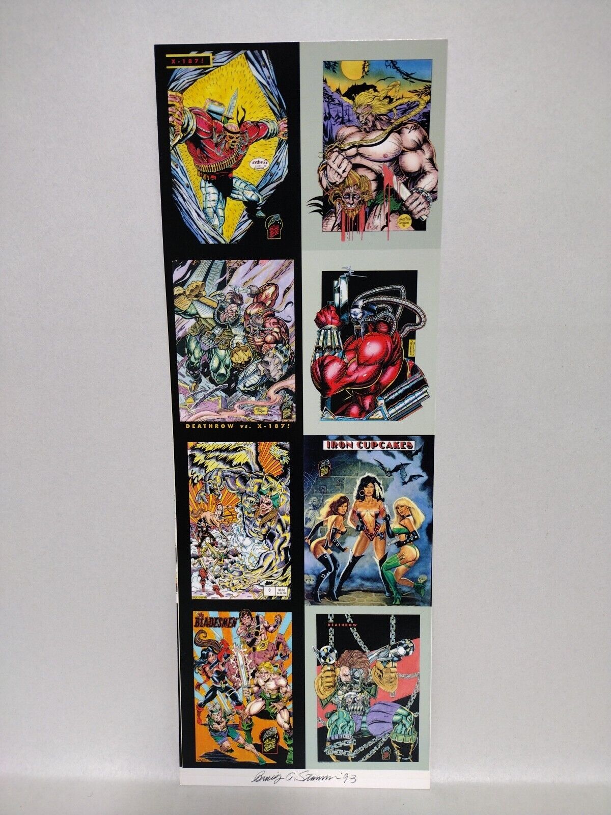 Blue Comet Comics (1993) Uncut Trading Card Sheet Signed Craig Storman