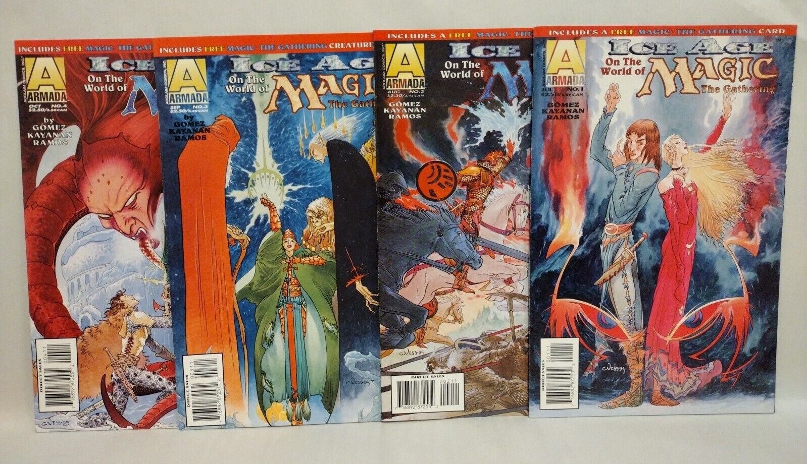 Ice Age Of The World Magic The Gathering  (1995) Complete Acclaim Comic Set #1-4