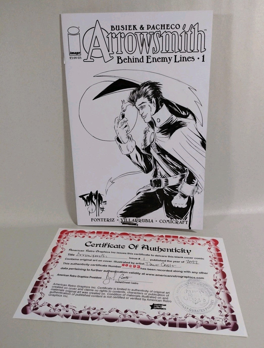 Arrowsmith #1 (2022) Image Sketch Cover Variant Comic W Original Dave Castr Art