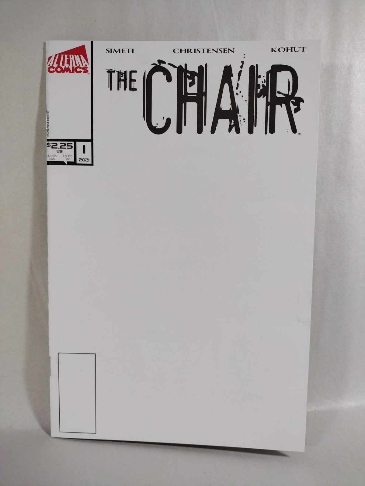 Chair #1 (2017) Alterna Comic Blank Sketch Variant Cover Simeti New NM