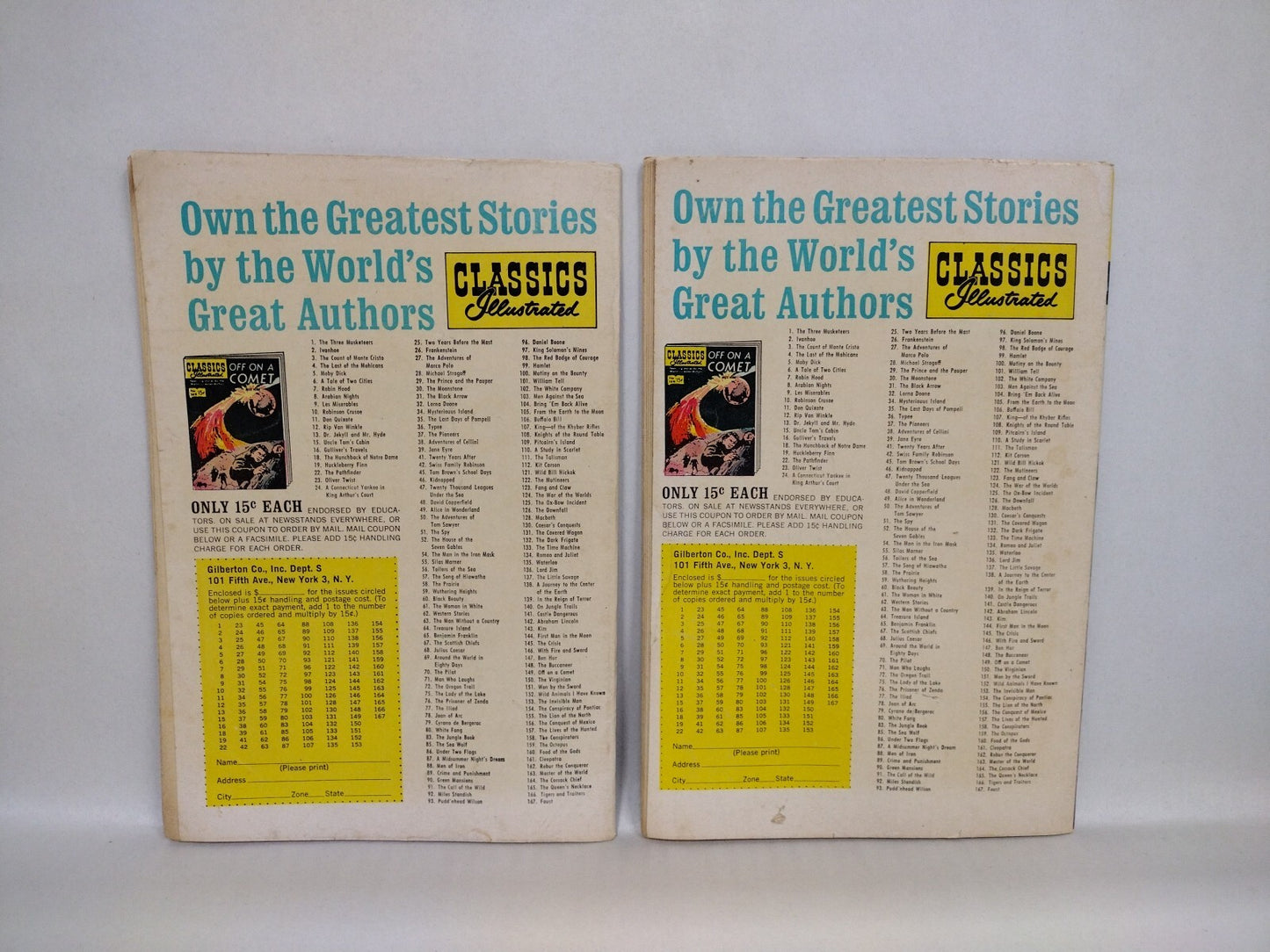 Lot Of 12 (1962-1964) Classics Illustrated Reader Comics Frankenstein 20k League