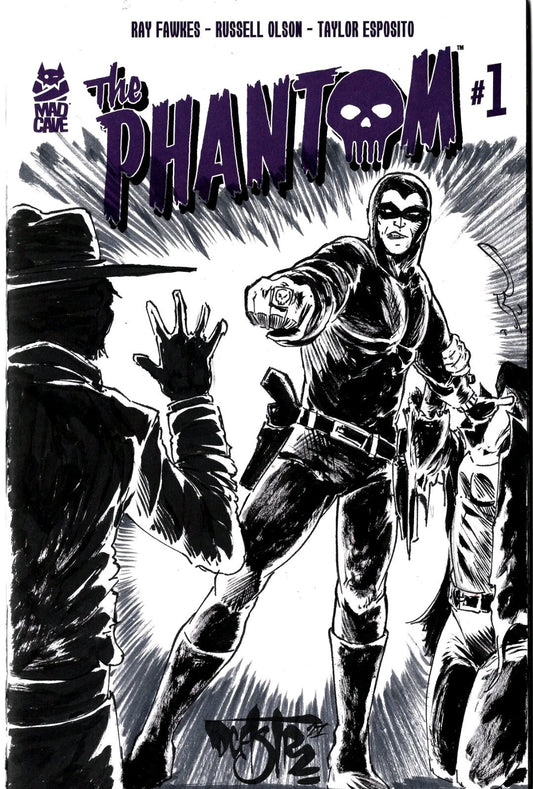 Phantom #1 (2025) Mad Cave Sketch Cover Variant Comic W Original Dave Castr Art