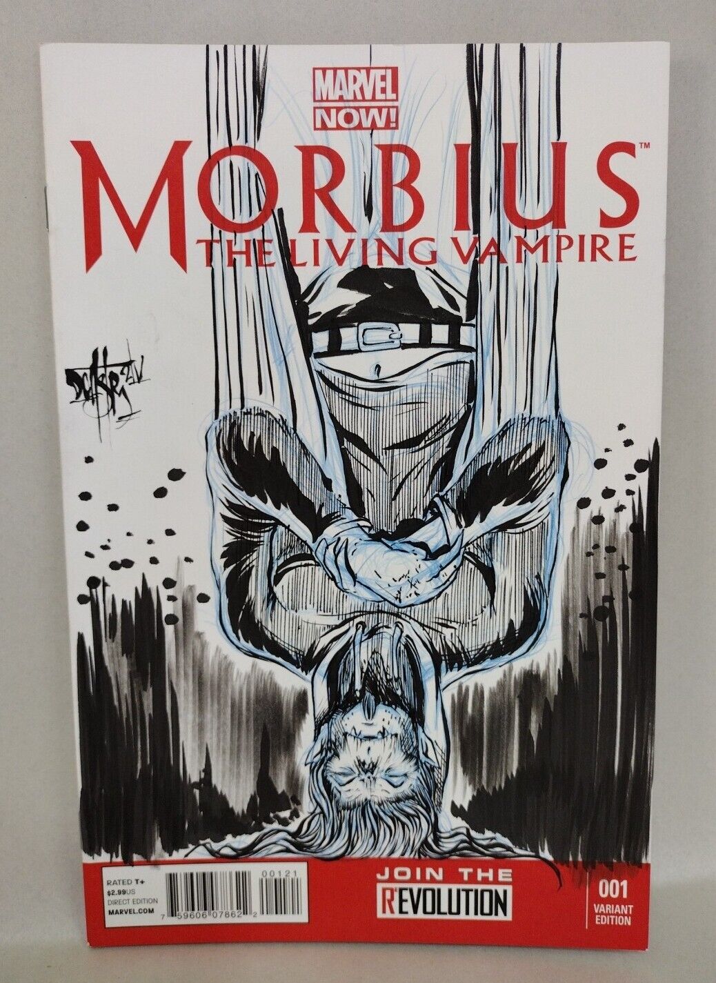Morbius The Living Vampire #1 (2013) Marvel Comic Sketch Variant w Orignal Art
