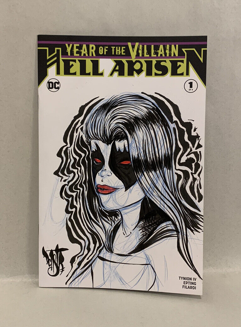 YEAR OF THE VILLAIN: HELL ARISEN #1 Blank Variant Cover Comic W Original Art