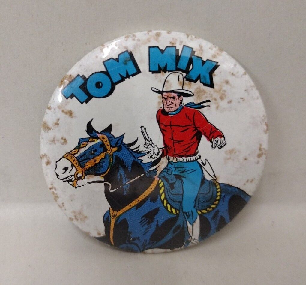 Tom Mix (1989) AC Paragon Cowboy Western Comic 2 Inch Button Set Of 2