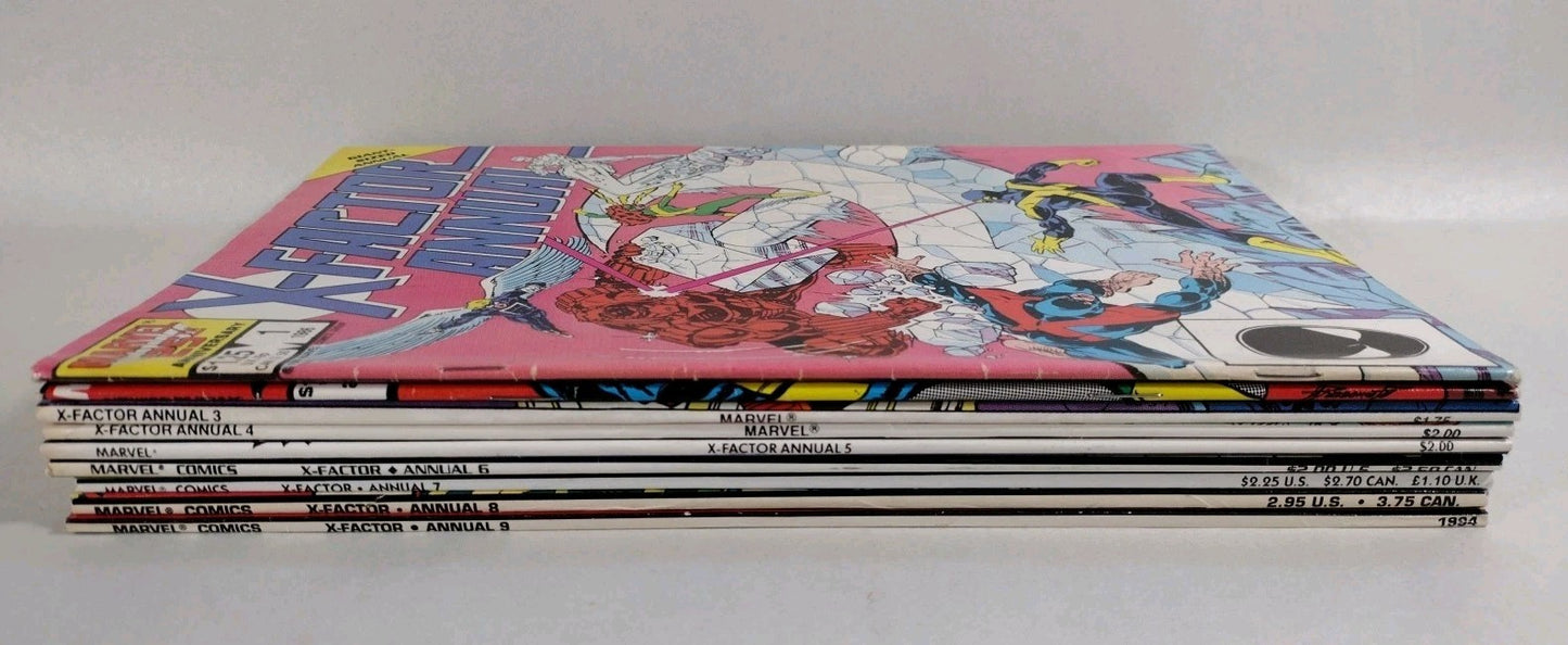 X-Factor Annual Marvel Comic Lot Set (1986-1994) #1 2 3 4 5 6 7 8 9 X-Men