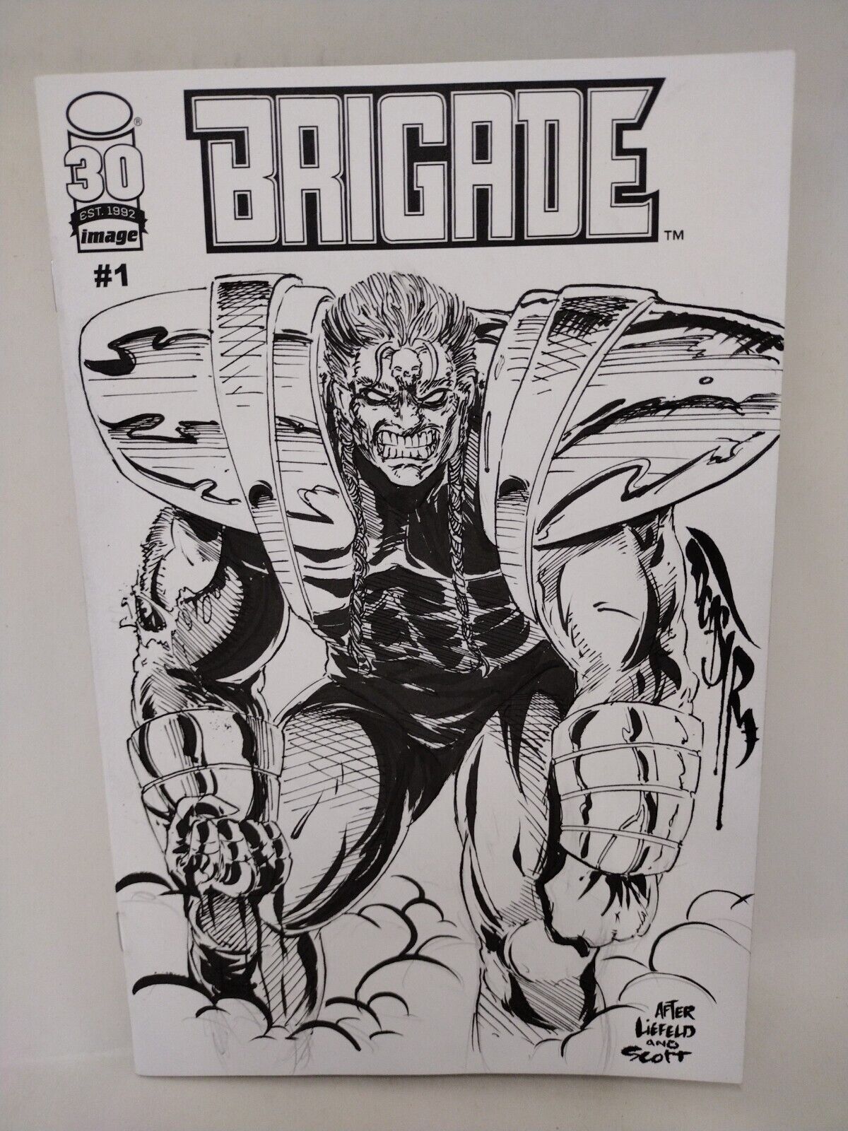 Brigade Remastered #1 (2022) Image Comic Blank Cover W Original DCastr Art COA