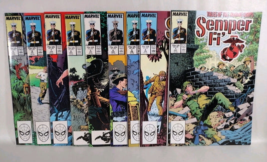 Semper Fi' (1988) Complete Marvel Comic Lot Set #1-9 Andy Kubert Palladino VF-NM