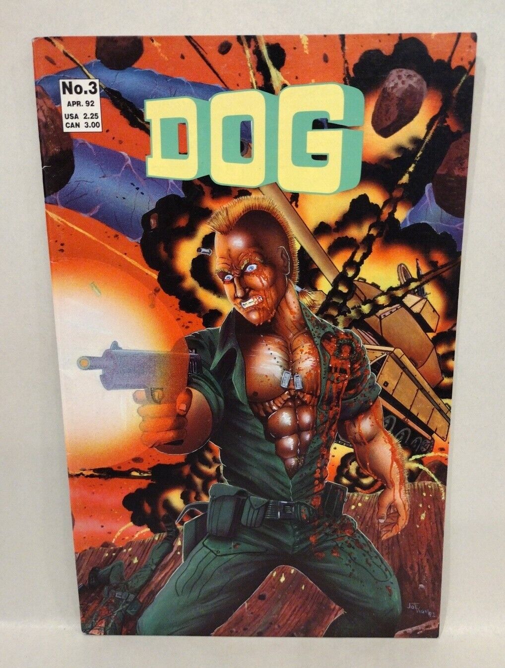 Dog #1 2 3 (1991) Complete Rebel Studios Comic Set Joe Vigil Outlaw